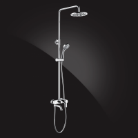 Душевая система Elghansa SHOWER SET 2330524-2L Set-12, однорычажная, излив, стойка, верхний и ручной