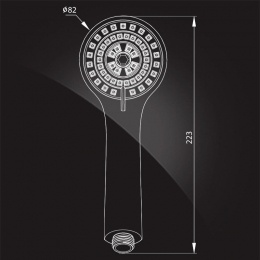 Душевая система Elghansa SHOWER SET 2330524-2L Set-12, однорычажная, излив, стойка, верхний и ручной