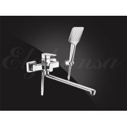 Смеситель для ванны Elghansa MONDSCHEIN 5302235 однорычажный, длинный излив, душевой комплект