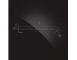 Кронштейн для верхнего душа Elghansa RoundlLine CR-03, настенный, круглый, 400х22 мм