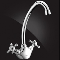 Смеситель для кухни Elghansa KIMBERLI 5930063-New, высокий, двухвентильный