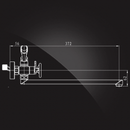 Смеситель для ванны Elghansa NEW WAVE SIGMA 2707595, двухвентильный, длинный излив, душевой комплект