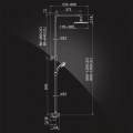 Душевой гарнитур Elghansa SHOWER SET 1700172-2L Set-24, верхий душ, стойка, ручной душ