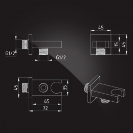 Смеситель с гигиеническим душем Elghansa SCARLETT 3422425 (Set-122) встраиваемый, однорычажный