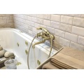 Смеситель для ванны Elghansa PRAKTIC 2312660-BRONZE, двухвентильный, короткий излив, душевой комплек