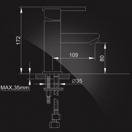 Смеситель для умывальника Elghansa KUBUS 16B9741 однорычажный