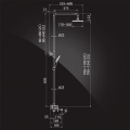 Душевая система Elghansa SHOWER SET 2332269-2L Set-12, однорычажная, излив, стойка, верхний и ручной