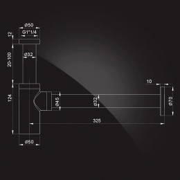 Сифон для раковины Elghansa WBT-514, хром