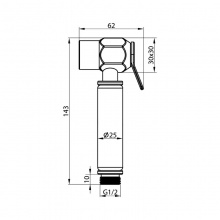 Гигиенический душ Elghansa SHOWER SPRAY BG-09C (Set-120) для биде с держателем и шлангом, хром