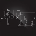 Душевая система Elghansa SHOWER SET 2306683-2L Set-25, однорычажная, излив, стойка, верхний и ручной