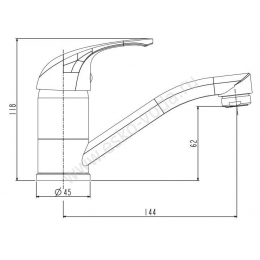 Смеситель для кухни ESKO Riga RG15, однорычажный, длинный поворотный излив