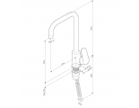 Смеситель для кухни AM.PM Like F8006011, однорычажный, высокий, поворотный, сатин