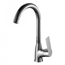 Смеситель для кухни Rossinka RS27-23, однорычажный, высокий излив