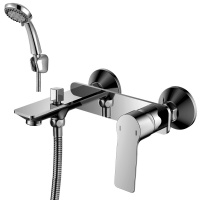 Смеситель для ванны Rossinka RS27-31, однорычажный, короткий излив, с душевой лейкой