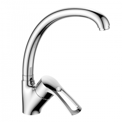 Смеситель для кухни Rossinka T40-23, однорычажный, высокий излив