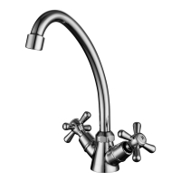 Смеситель для кухни Lemark Promotion LM6040C, двухвентильный, высокий излив