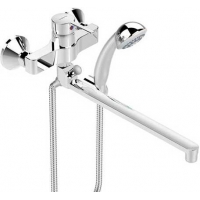 Смеситель для ванны Vidima LOGIK BA281AA, однорычажный, длинный излив, ручной душ