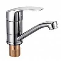 Смеситель для раковины VIEIR V204012, однорычажный, длинный излив, хром