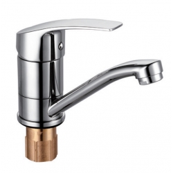 Смеситель для раковины VIEIR V204012, однорычажный, длинный излив, хром