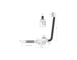 Сифон EC655 для ванны Ани Бриг click-clack