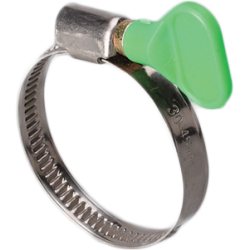 Хомут червячный 12-20 оцинкованный с барашком