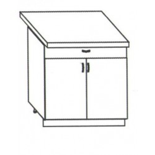Кухонный рабочий стол 60 белый, ЛДСП, 1 ящик купить в интернет магазине Санрай73