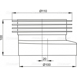 Манжета A990 для унитаза эксцентрик Alca Plast