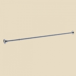 Карниз прямой для ванной с кольцами CS-1-Crome 1035-1850мм