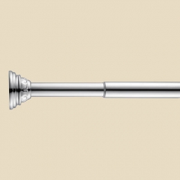Карниз прямой для ванной с кольцами CS-1-Crome 1035-1850мм