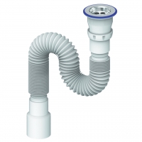 Сифон D220 гофрированный UNICRON 1 1/2x40x50 (80см)