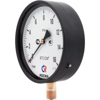 Манометр радиальный РОСМА ТМ-510P.00, 100мм, 1,6MPa, 1/2", класс 1.5
