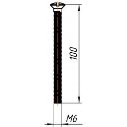 Винт для сифонов М6*100 Ани Пласт