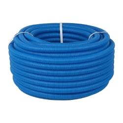 Гофра защитная 32/28 для труб PEX и PERT диаметром 25, синяя (50 м) 1м