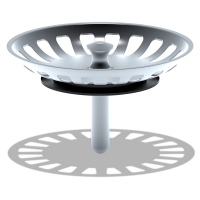 Решетка  для выпуска 3 1/2 АНИ пласт (глубина 40мм)