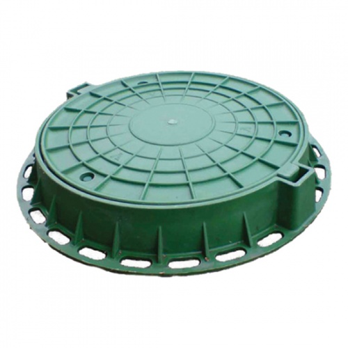 Люк колодезный полимерный 60 кН (3т/м) зеленый купить в интернет магазине Санрай73