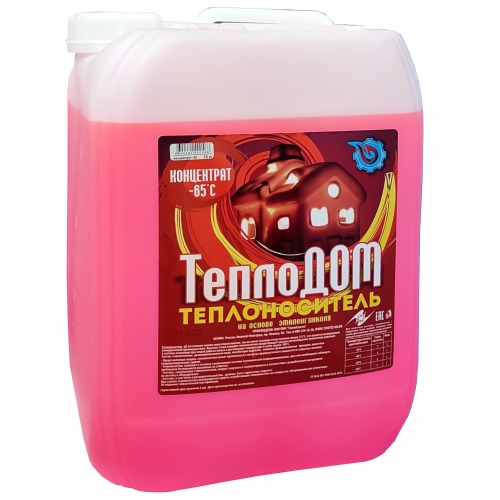 Теплоноситель Сфера воды (ТеплоДом) 10кг до -65 (Этиленгликоль) купить в интернет магазине Санрай73