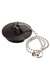 Пробка для ванны резина с цепочкой 50 см для ванн с пластмассовым выпуском