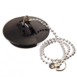 Пробка для ванны резина с цепочкой 50 см для ванн с пластмассовым выпуском