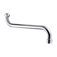 Излив для смесителя для ванны Glauf UCG-2230, круглый S-образный, 350мм