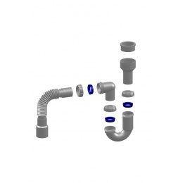 Сифон K325 прямоточный для писсуара UNICORN с выходом 50 и гофрой