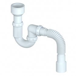 Сифон K325 прямоточный для писсуара UNICORN с выходом 50 и гофрой