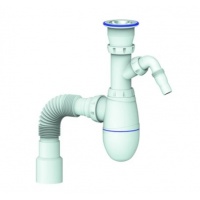 Сифон В320V малая чаша UNICORN с носиком и гофрой