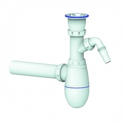 Сифон B310V малая чаша UNICORN с носиком и отводом в канализацию Ø40