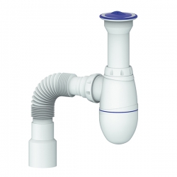 Сифон В120 малая чаша UNICORN литой выпуск, с гофрой