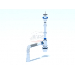 Сифон С1015 для умывальника с гофрой 40*40*50 Ани