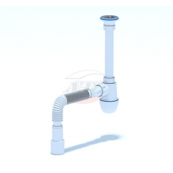 Сифон С1015 для умывальника с гофрой 40*40*50 Ани