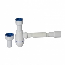 Сифон K227 для писсуара UNICORN с двумя выпусками 40 и 50 с выходом на 40 и гофрой 40*40/50