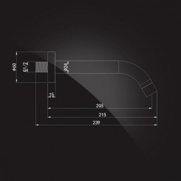 Излив настенный Elghansa CONCEALED SPOUTS RS-7P