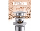 Донный клапан Elghansa WASTE SYSTEMS WBT-222 для раковины с переливом, хром