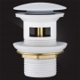 Донный клапан Elghansa WASTE SYSTEMS WBT-122-White для раковины с переливом, белый
